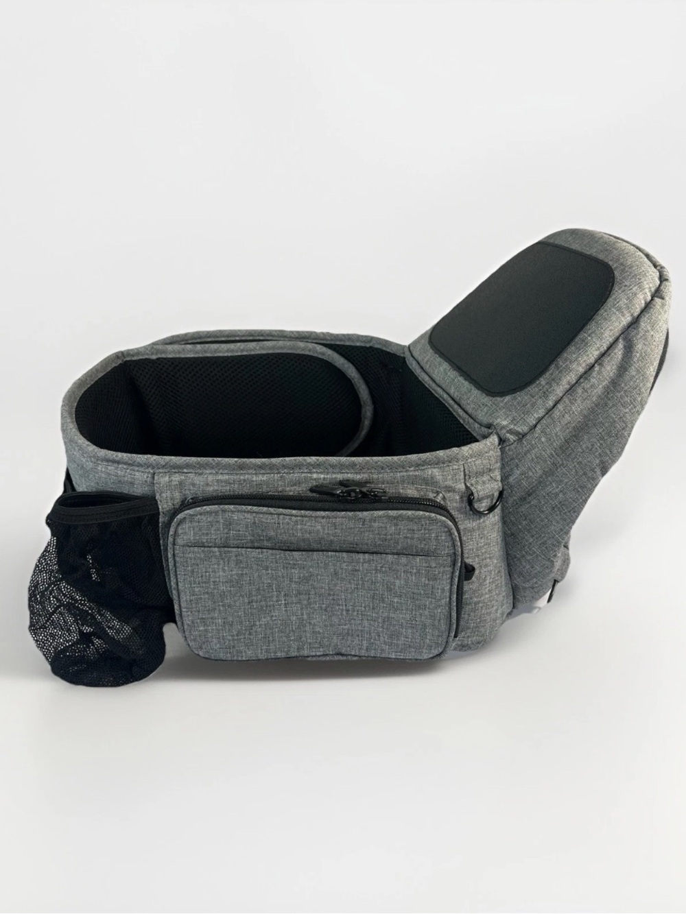 Tushbaby Hip Carrier - Grey Adjustable Quilted Padded Bottle Holder - Picture 8 of 16